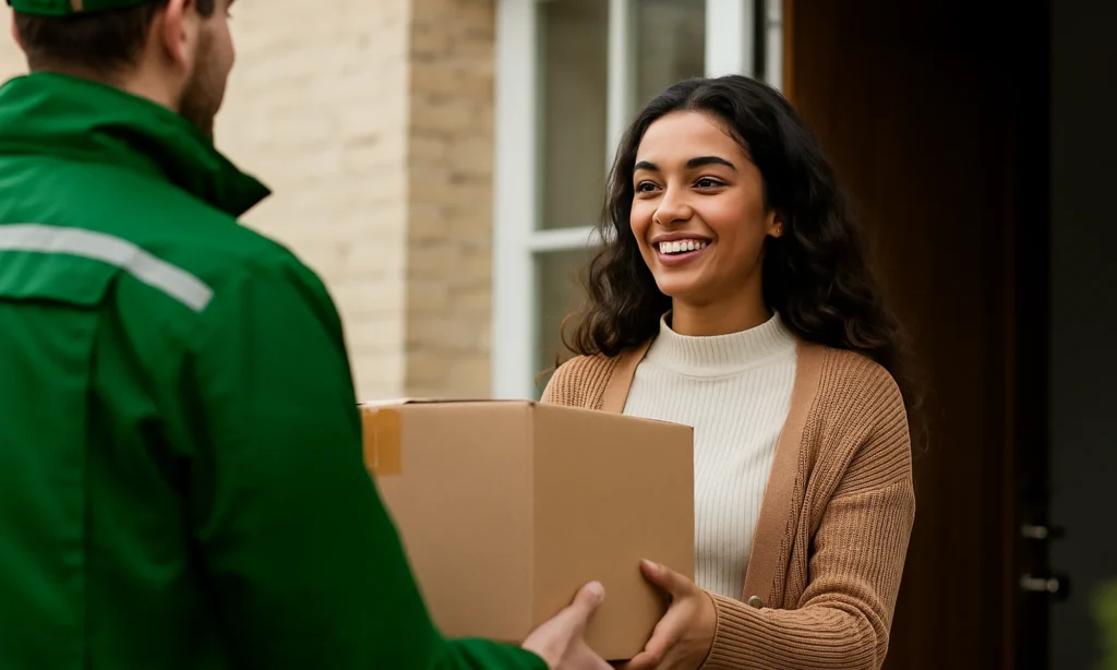 women holding box